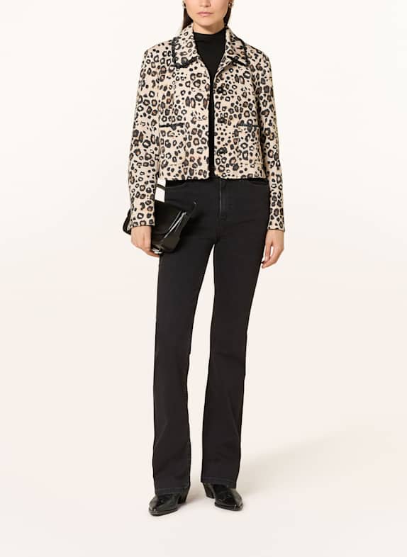 MARC CAIN Kastenjacke mit Rüschen 606 soft cappuccino