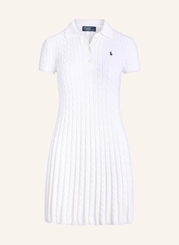 POLO RALPH LAUREN Strick-Polokleid WEISS