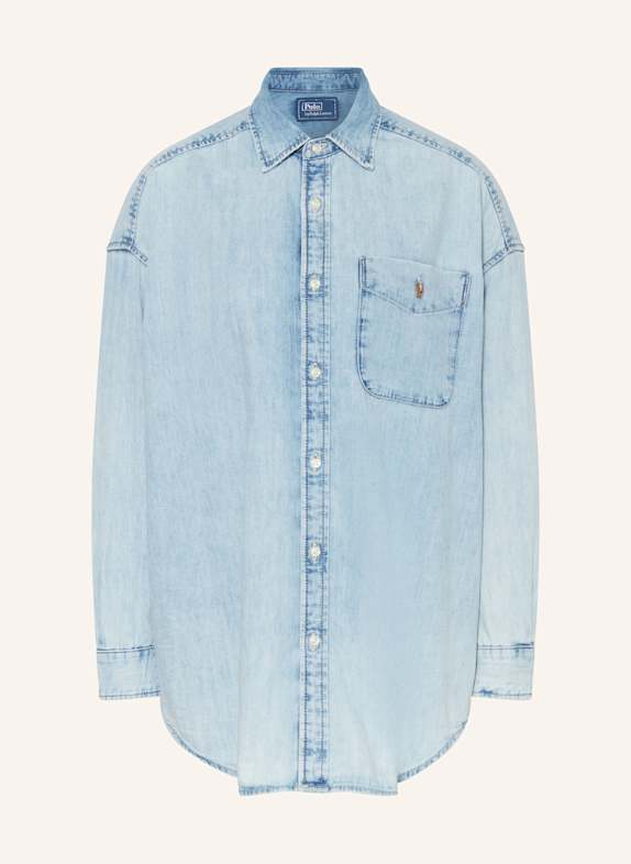 POLO RALPH LAUREN Shirt blouse in denim look LIGHT BLUE