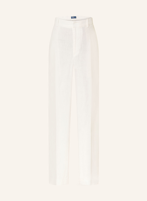 POLO RALPH LAUREN Marlenehose aus Leinen WEISS