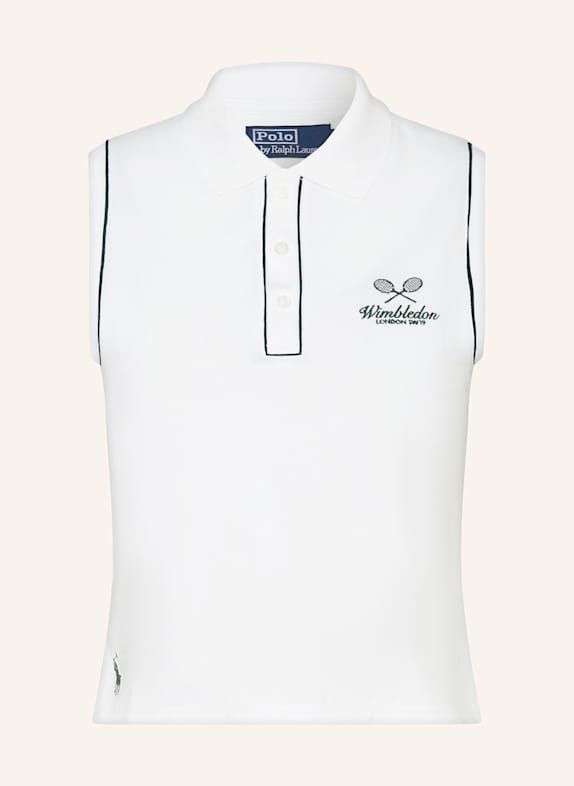 POLO RALPH LAUREN Piqué-Poloshirt WEISS/ DUNKELGRÜN