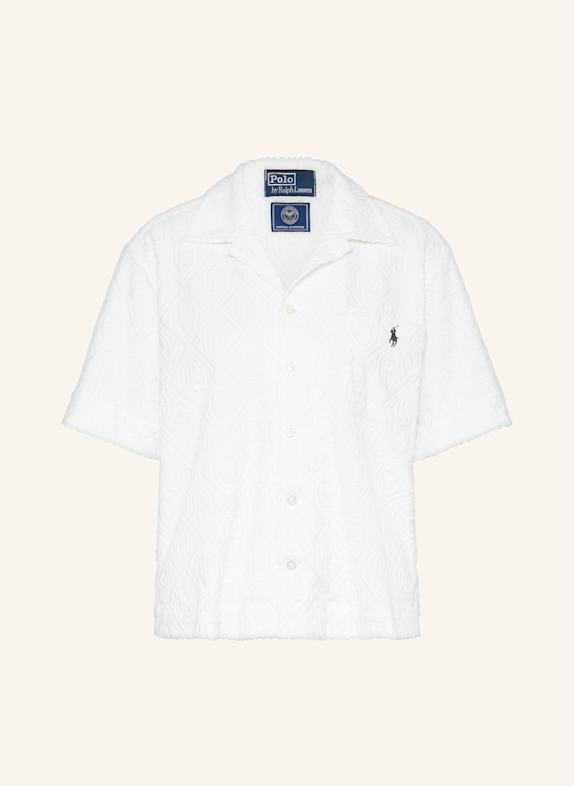 POLO RALPH LAUREN Jacquard-Bluse aus Frottee mit 3/4-Arm WEISS