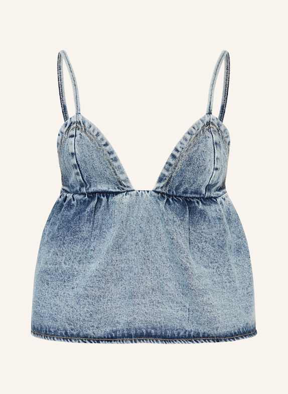 by Aylin Koenig Top jeansowy HILDA NIEBIESKI