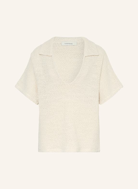 by Aylin Koenig Knitted polo shirt MELISSA ECRU
