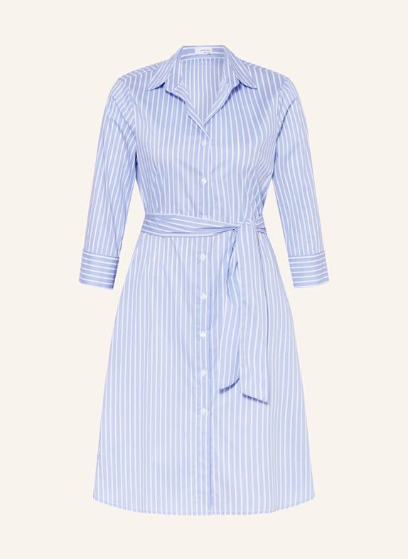 rossana diva Hemdblusenkleid mit 3/4-Arm WEISS/ HELLBLAU