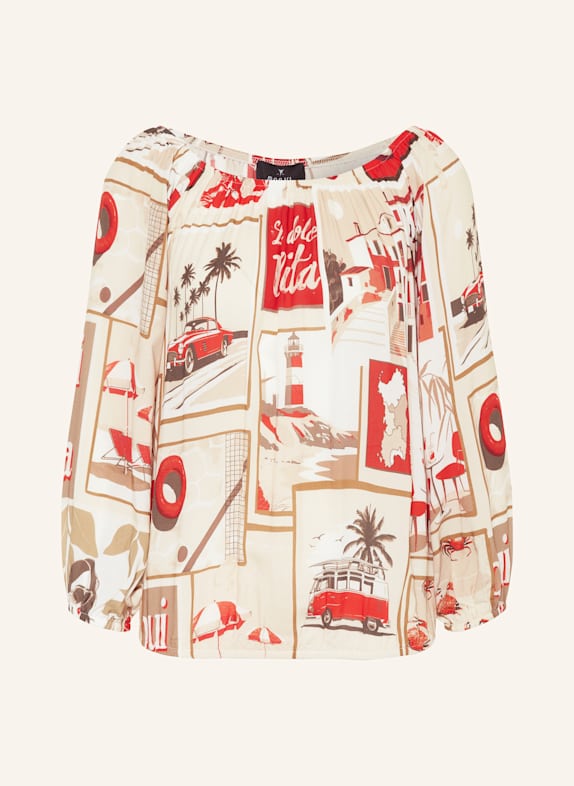 monari Blusenshirt ROT/ BEIGE/ CREME
