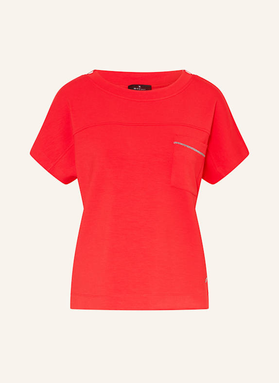 monari Sweatshirt mit Schmucksteinen ROT