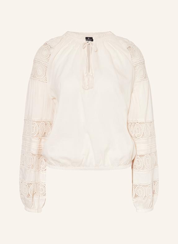 monari Bluse mit Lochspitze und Rüschen CREME