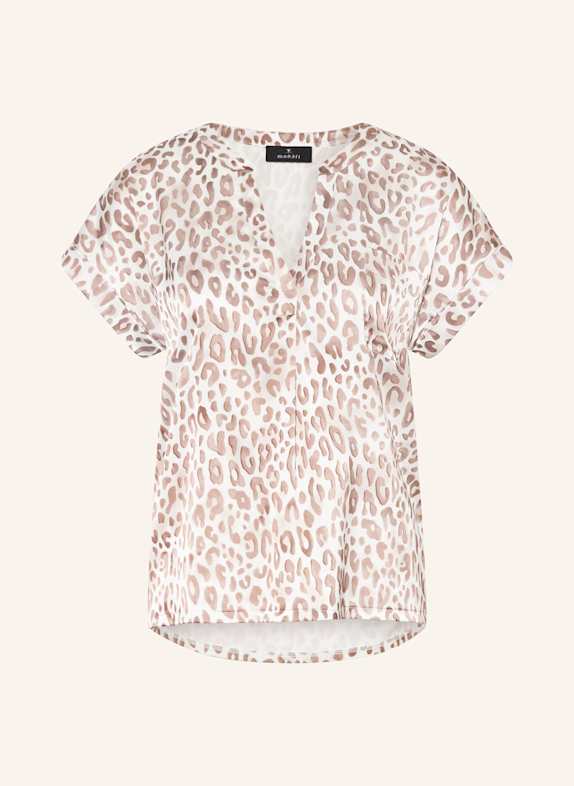 monari Blusenshirt aus Satin ECRU/ CAMEL/ BRAUN