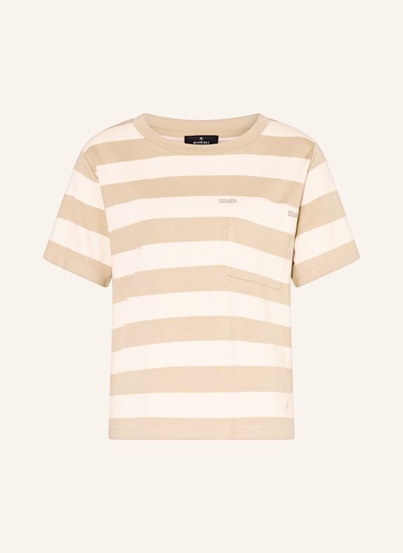 monari T-Shirt mit Schmucksteinen CREME/ CAMEL