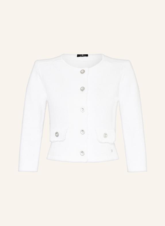monari Bouclé-Strickjacke WEISS