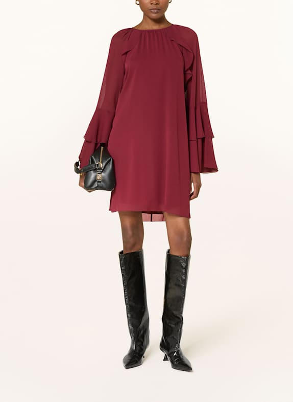 MRS & HUGS Kleid mit Volants DUNKELROT