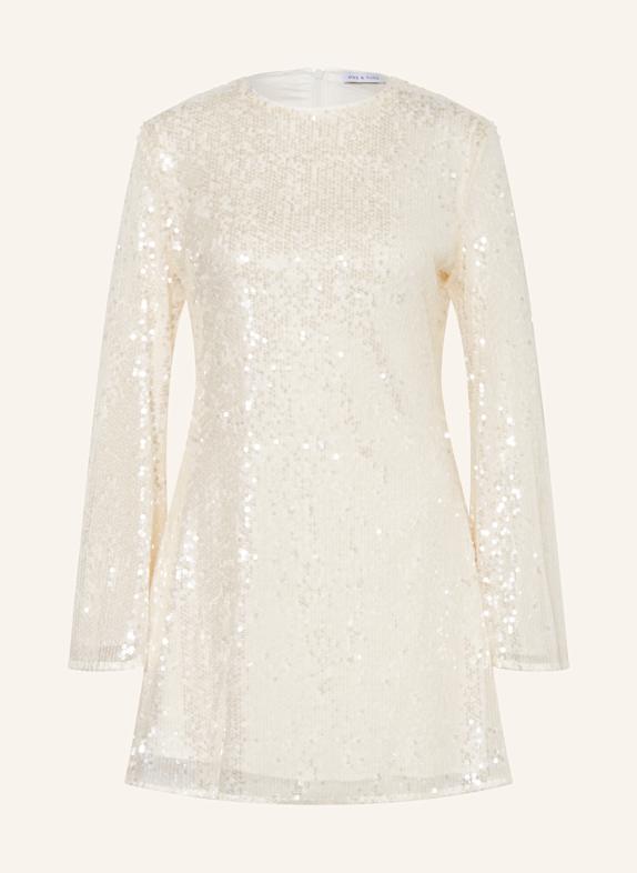 MRS & HUGS Kleid mit Pailletten ECRU