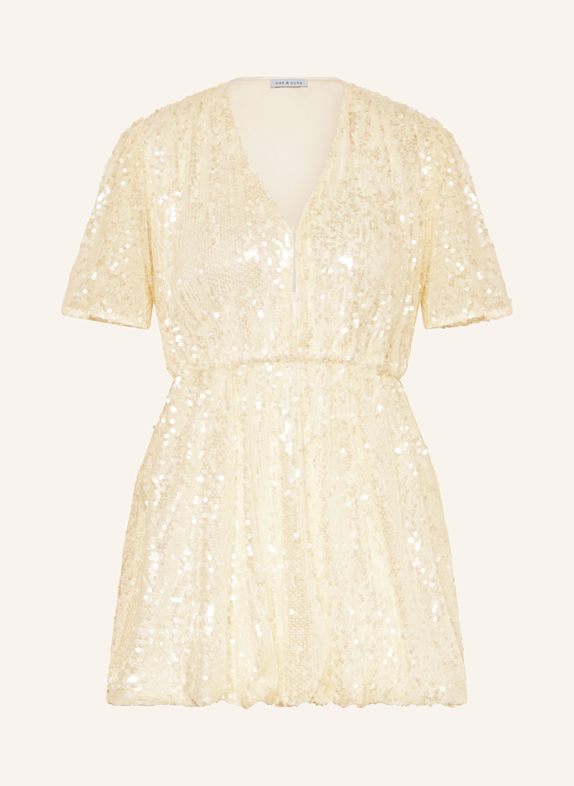 MRS & HUGS Kleid mit Pailletten ECRU