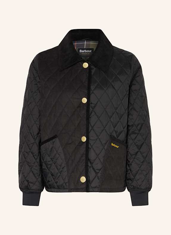 Barbour Steppjacke MARLA im Materialmix SCHWARZ