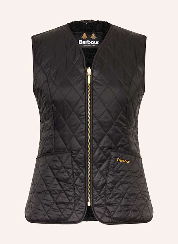 Barbour Weste MARKENFI mit Teddyfell SCHWARZ