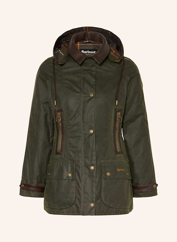 Barbour Fieldjacket IVY mit abnehmbarer Kapuze DUNKELGRÜN