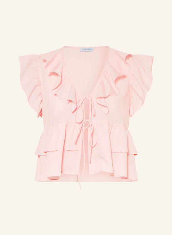 MRS & HUGS Blouse with frills PINK