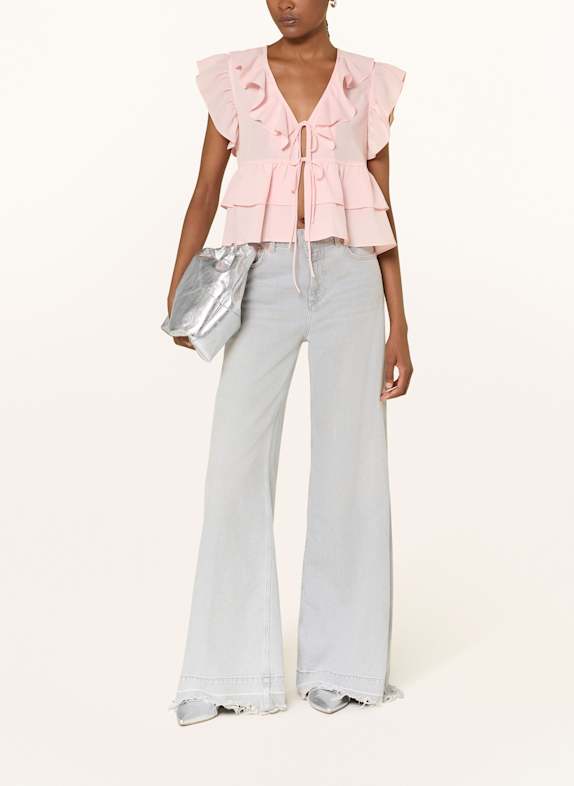 MRS & HUGS Blouse met volants ROZE