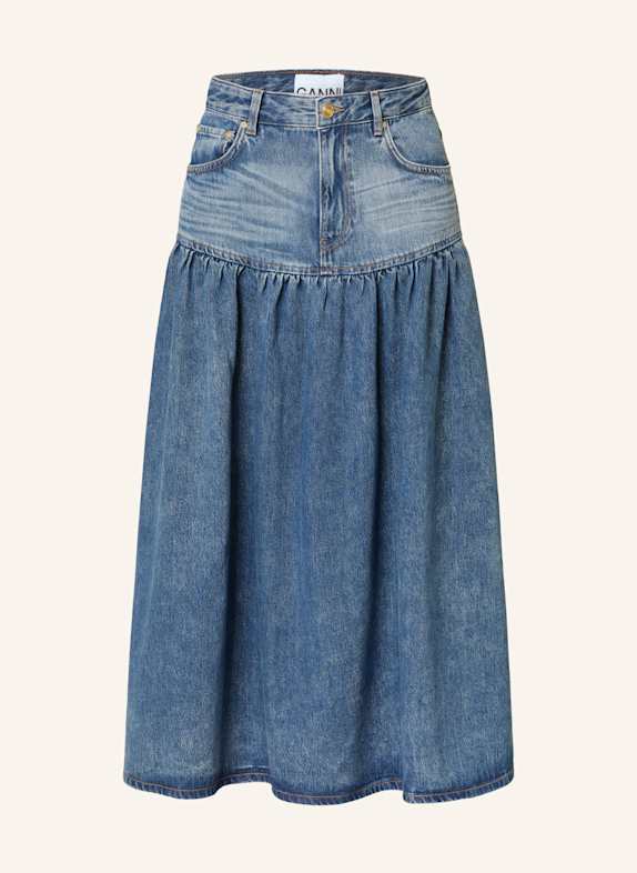 GANNI Denim skirt DARK BLUE