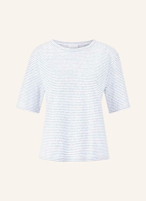 Rich & Royal T-shirt with linen LIGHT BLUE/ WHITE