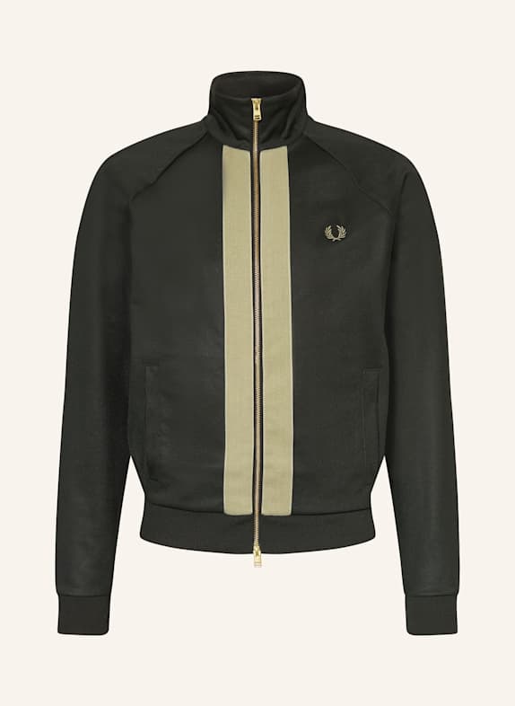 FRED PERRY Bluza rozpinana CIEMNOZIELONY/ JASNOZIELONY