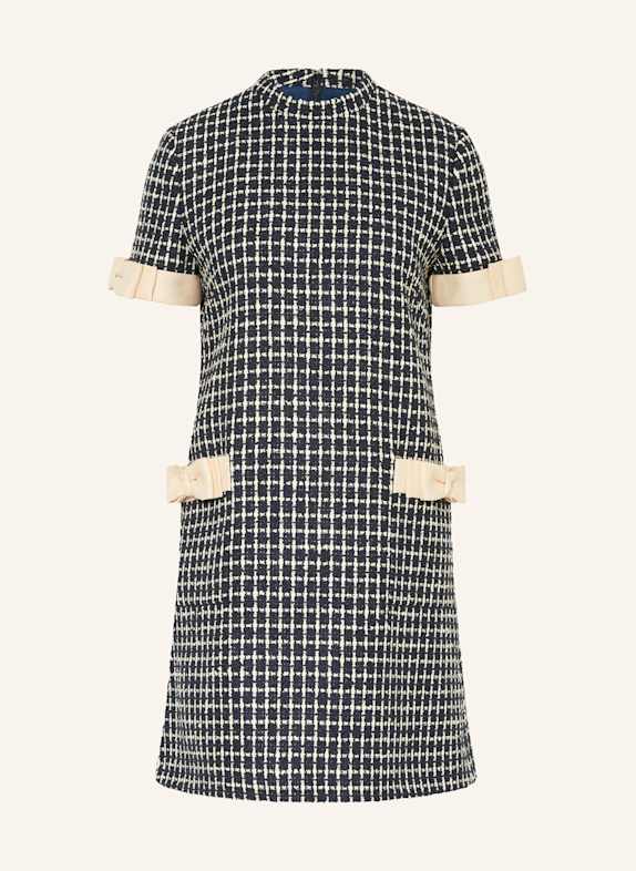 VALENTINO Bouclé dress DARK BLUE/ ECRU