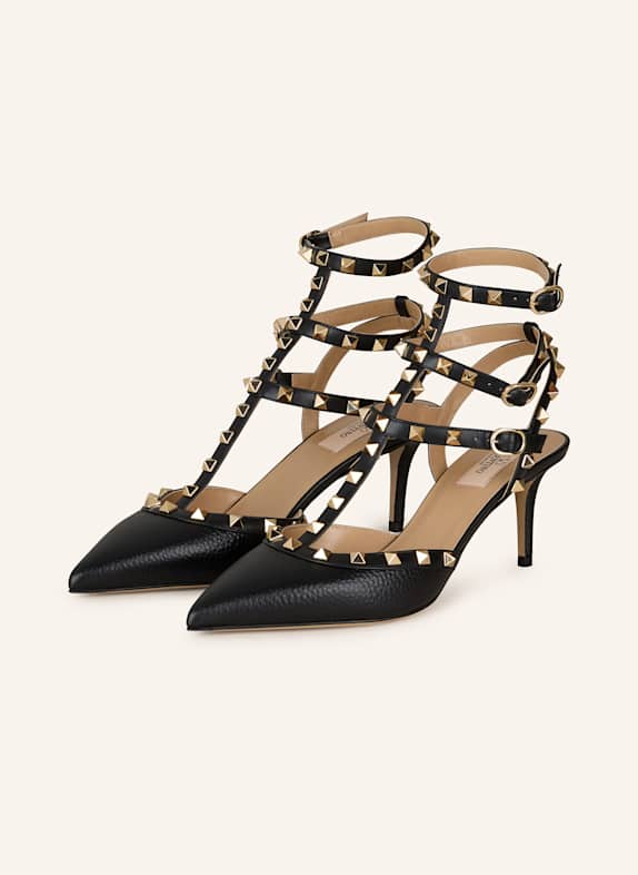 VALENTINO GARAVANI Slingback Pumps ROCKSTUD BLACK