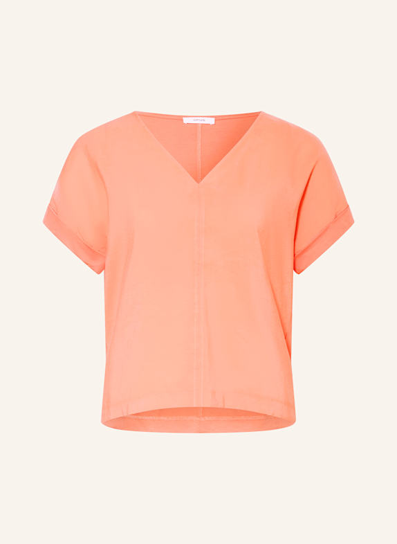 OPUS T-Shirt SOLME im Materialmix HELLORANGE