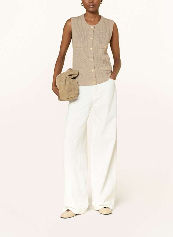MRS & HUGS gebreid vest TAUPE