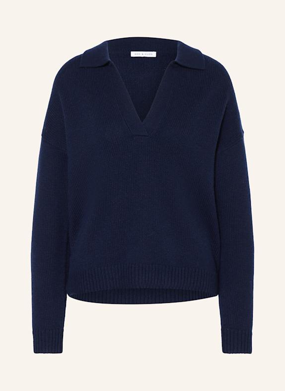 MRS & HUGS Pullover mit Cashmere DUNKELBLAU