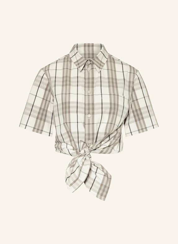BURBERRY Hemdbluse HELLGRAU/ GRAU/ SCHWARZ