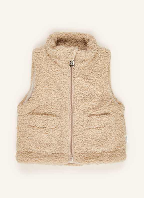 Sanetta PURE Plyšová vesta KRÉMOVÁ