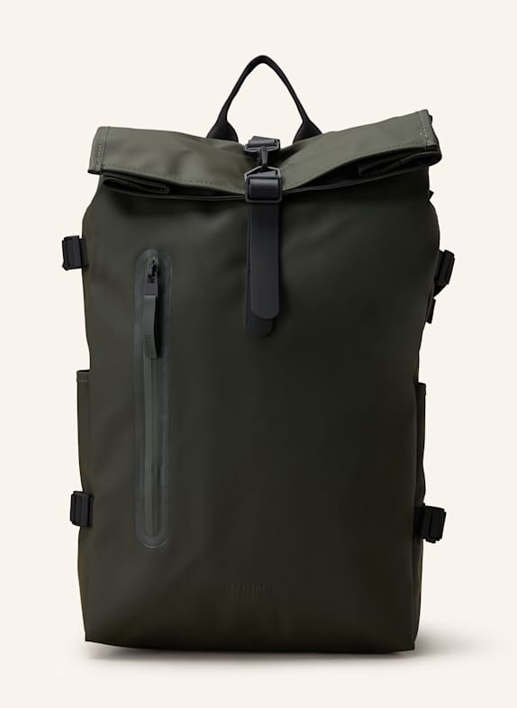 RAINS ROLLTOP LARGE backpack with laptop compartment KHAKI