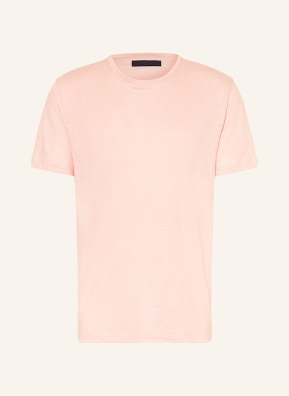 BOSS T-shirt TAUT z lnu ŁOSOSIOWY