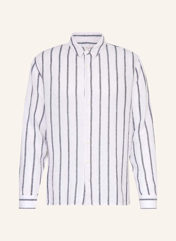 Juvia Hemd MARQ Comfort Fit mit Leinen CREME/ SCHWARZ