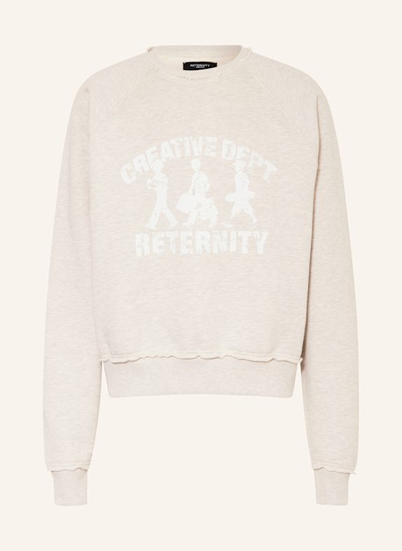 RETERNITY Sweatshirt CREATIVE DEPT LOGO HELLGRAU/ WEISS