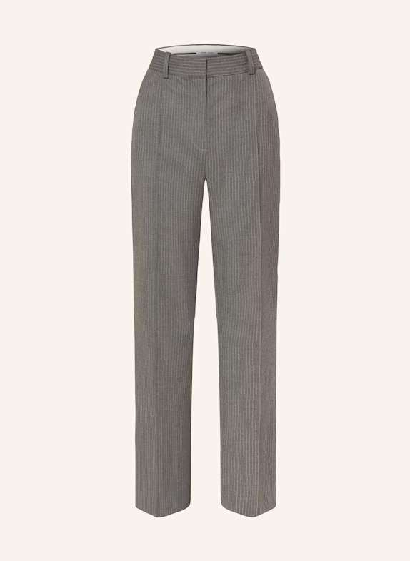 SAMSØE SAMSØE Wide leg trousers SALOT GRAY/ WHITE