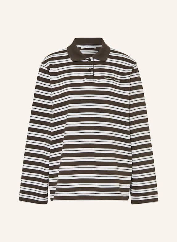 SAMSØE SAMSØE Gracie shirt bodysuit DARK BROWN/ WHITE