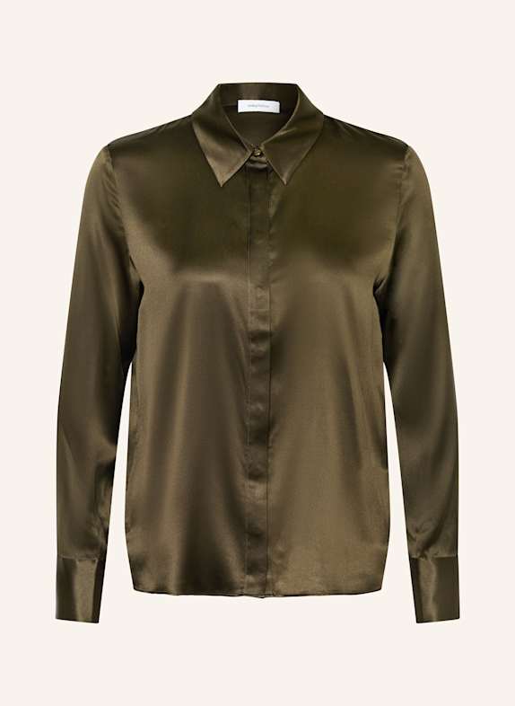 darling harbour Hemdbluse aus Seide DARK OLIVE