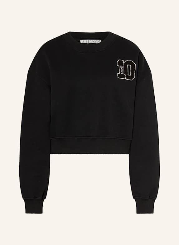 10DAYS Cropped sweatshirt BLACK