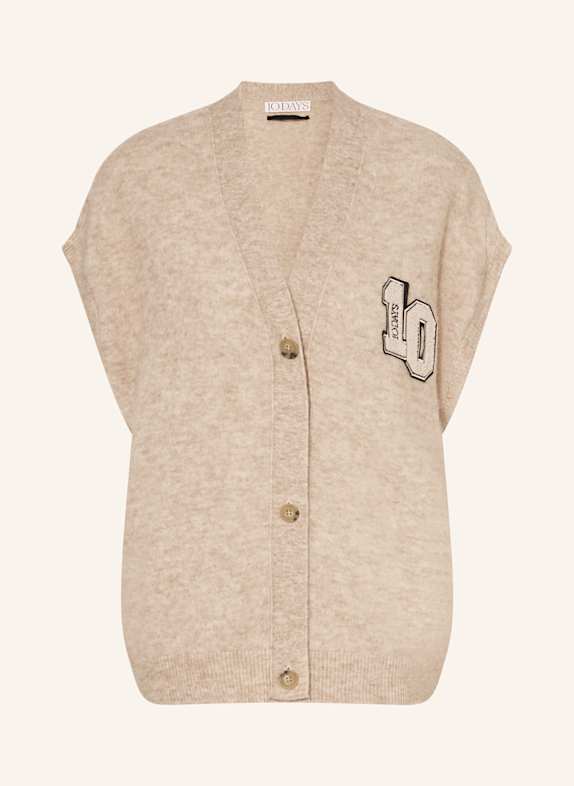 10DAYS Kamizelka z dzianiny z dodatkiem alpaki BEŻOWY