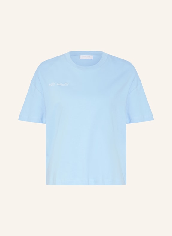 Rich & Royal T-Shirt mit Schmucksteinen HELLBLAU