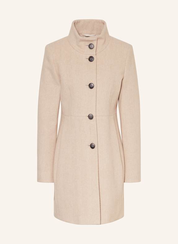 FUCHS SCHMITT Vlněný kabát BÉŽOVÁ