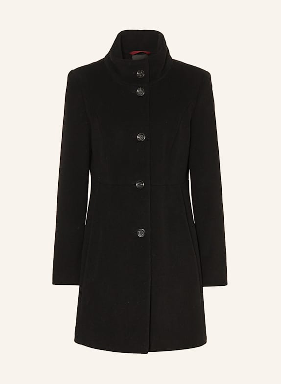 FUCHS SCHMITT Vlněný kabát ČERNÁ