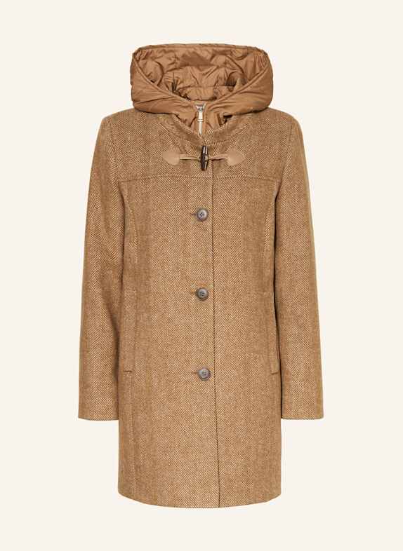 FUCHS SCHMITT Duffle kabát ze směsi materiálů VELBLOUDÍ