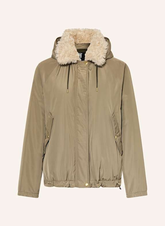 FUCHS SCHMITT Jacke mit abnehmbarem Kunstfell GRÜN