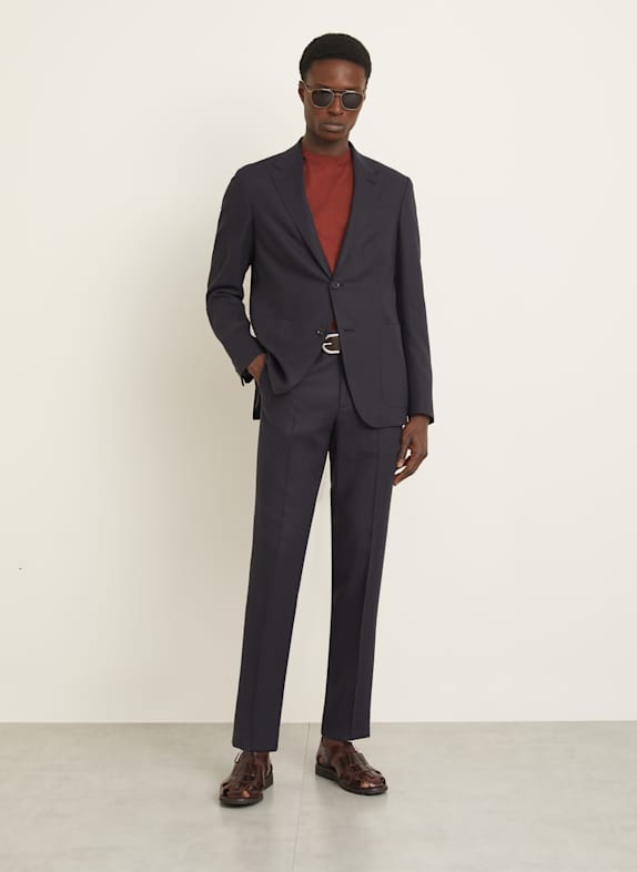ZEGNA Heren colbert Extra Slim Fit van linnen DONKERBLAUW