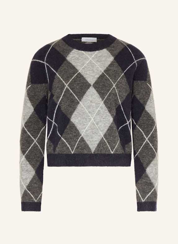 darling harbour Sweter z dodatkiem moheru grey melange / marine
