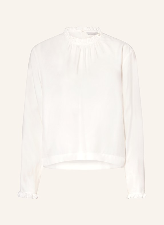 ETERNA Shirt blouse with ruffles CREAM
